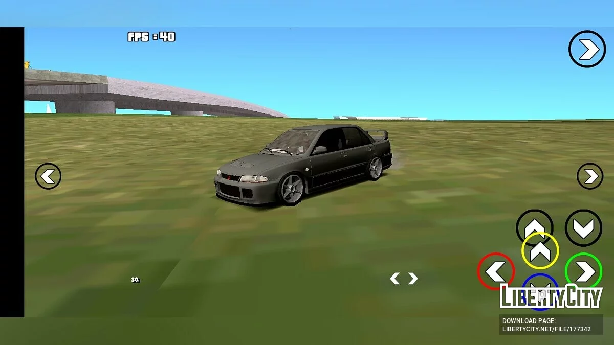 Mitsubishi Lancer Evolution 2 GSR 1994 (только DFF + звуки) / GTA San Andreas (iOS, Android)