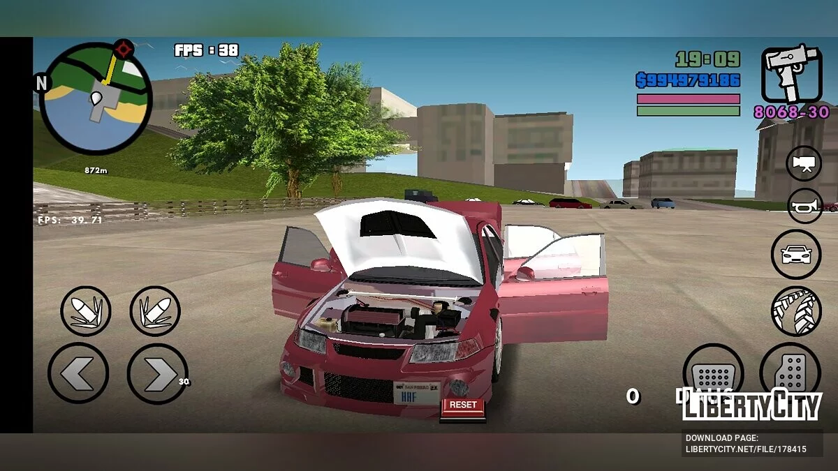 Mitsubishi Lancer Evolution 6 GSR 1999 / GTA San Andreas (iOS, Android)