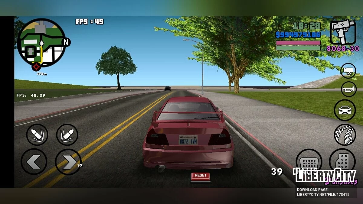 Mitsubishi Lancer Evolution 6 GSR 1999 / GTA San Andreas (iOS, Android)