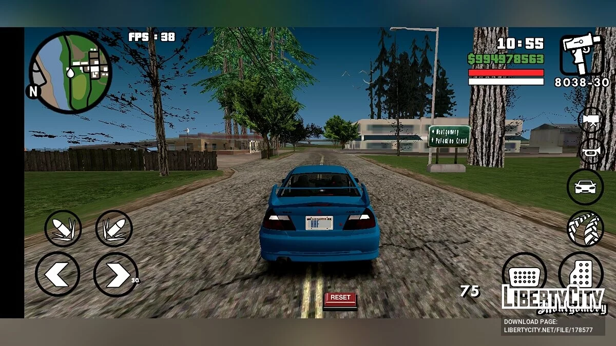 Mitsubishi Lancer Evolution 5 / GTA San Andreas (iOS, Android)