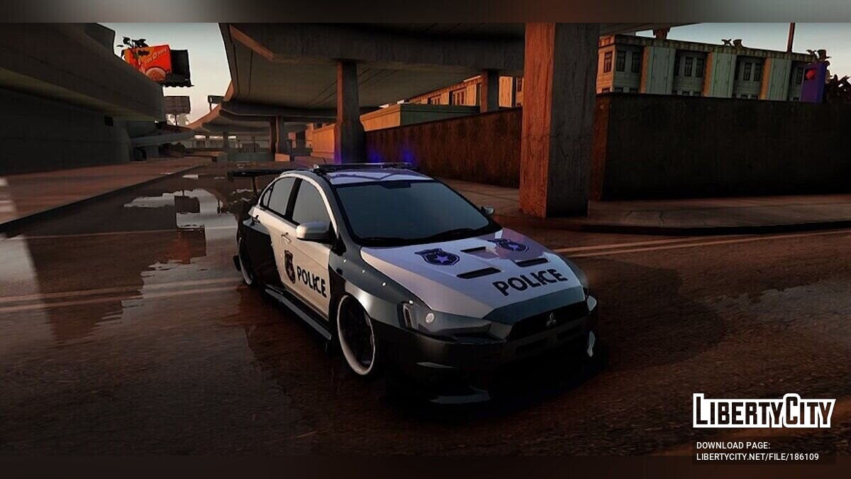 Mitsubishi Lancer Evo - Полиция (только DFF) для GTA San Andreas (iOS, Android) - Картинка #1