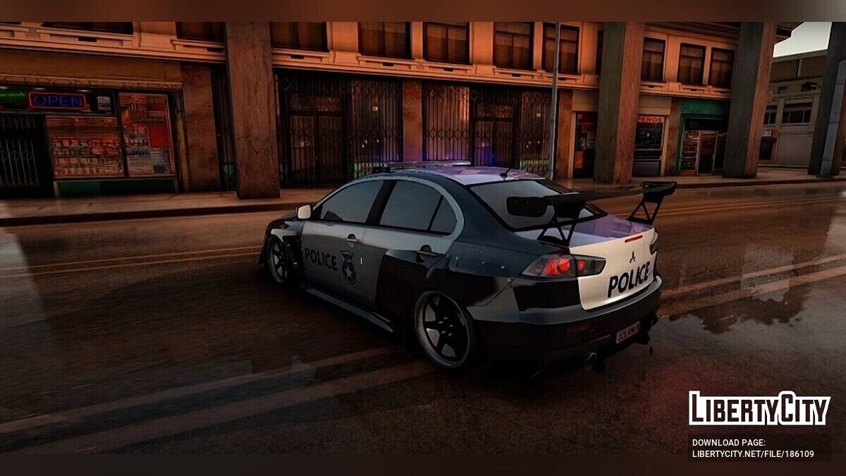 Mitsubishi Lancer Evo - Полиция (только DFF) для GTA San Andreas (iOS, Android) - Картинка #2