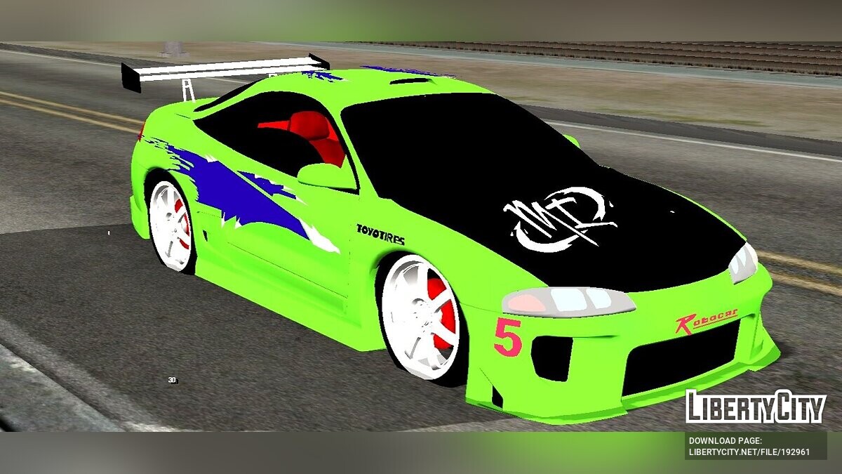 Скачать Mitsubishi Eclipse Fast And Furious Edition (только DFF) для GTA  San Andreas (iOS, Android)