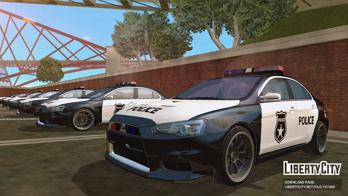 Полиция Mitsubishi Lancer Evo X (только DFF) / GTA San Andreas (iOS, Android)