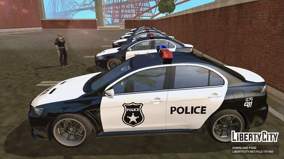 Полиция Mitsubishi Lancer Evo X (только DFF) / GTA San Andreas (iOS, Android)