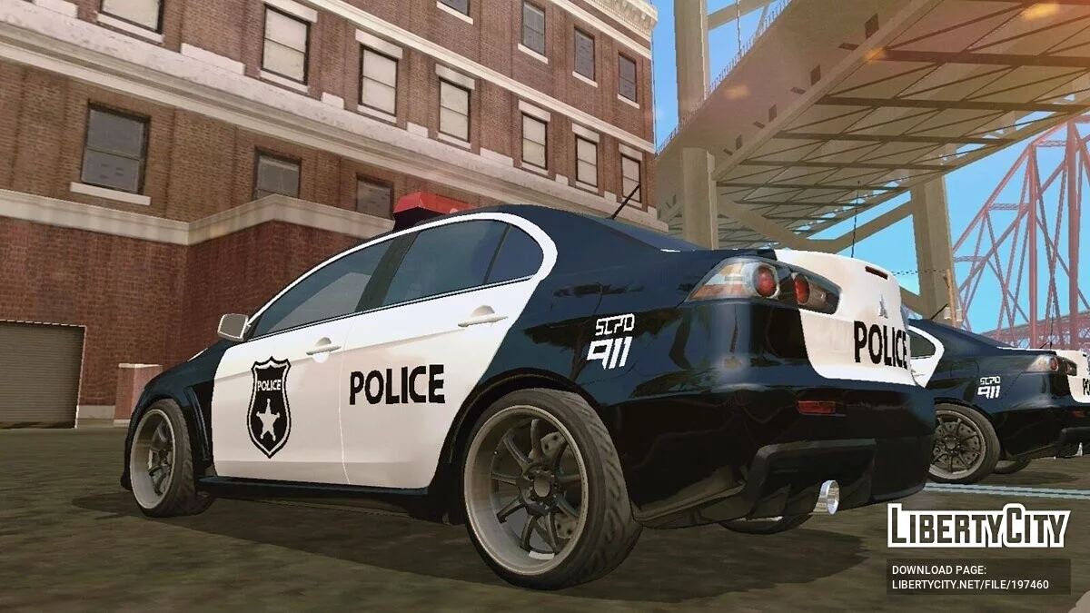 Полиция Mitsubishi Lancer Evo X (только DFF) / GTA San Andreas (iOS, Android)