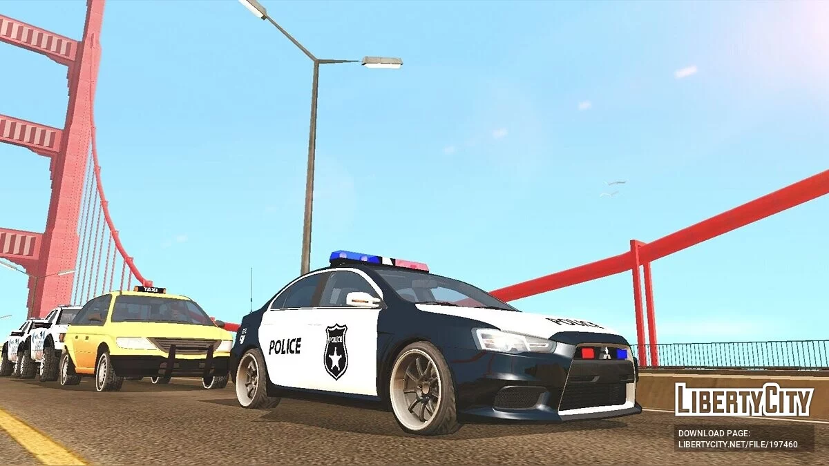 Полиция Mitsubishi Lancer Evo X (только DFF) / GTA San Andreas (iOS, Android)