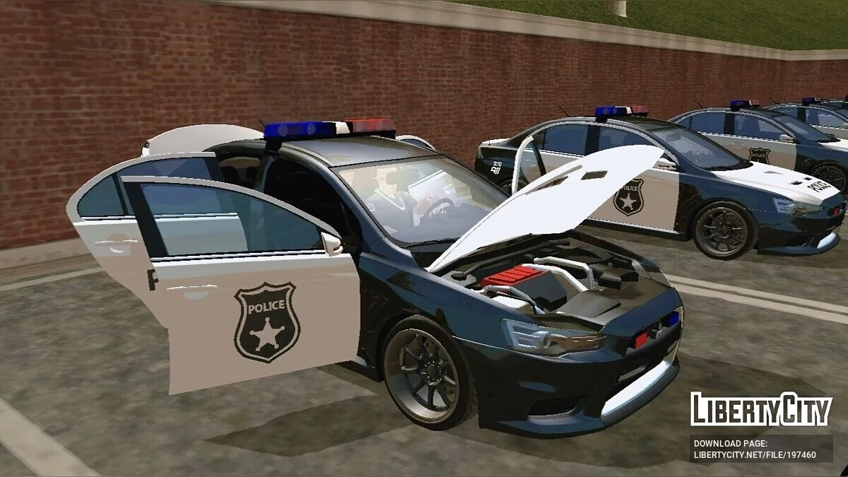Полиция Mitsubishi Lancer Evo X (только DFF) / GTA San Andreas (iOS, Android)