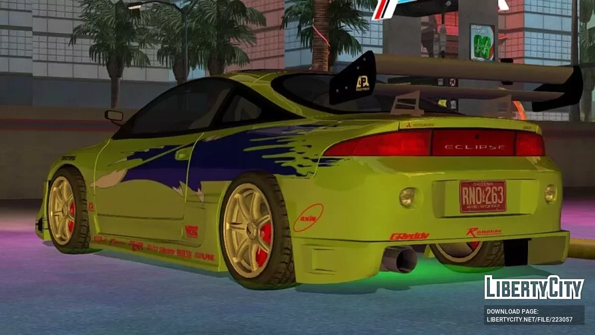 Mitsubishi Eclipse The Fast And The Furious + звуки / GTA San Andreas (iOS, Android)