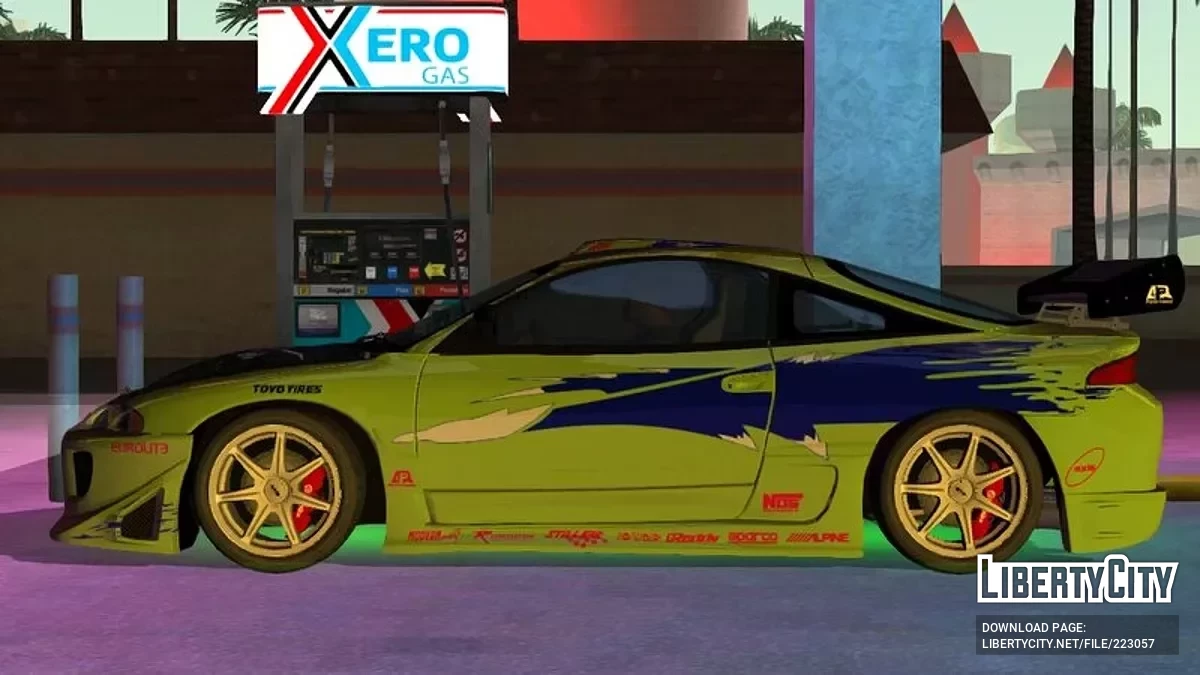 Mitsubishi Eclipse The Fast And The Furious + звуки / GTA San Andreas (iOS, Android)