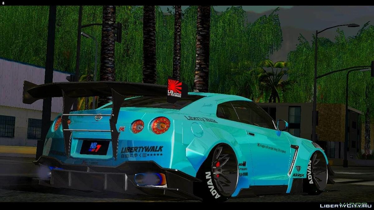 Скачать Nissan GT-R35 Libety Walk Type 2 2018 для GTA San Andreas (iOS,  Android)