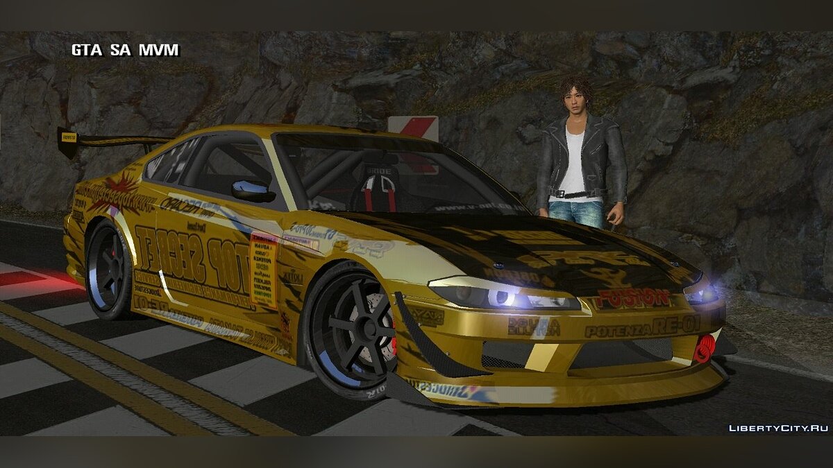 Скачать Nissan Silvia + Винилы для GTA San Andreas (iOS, Android)