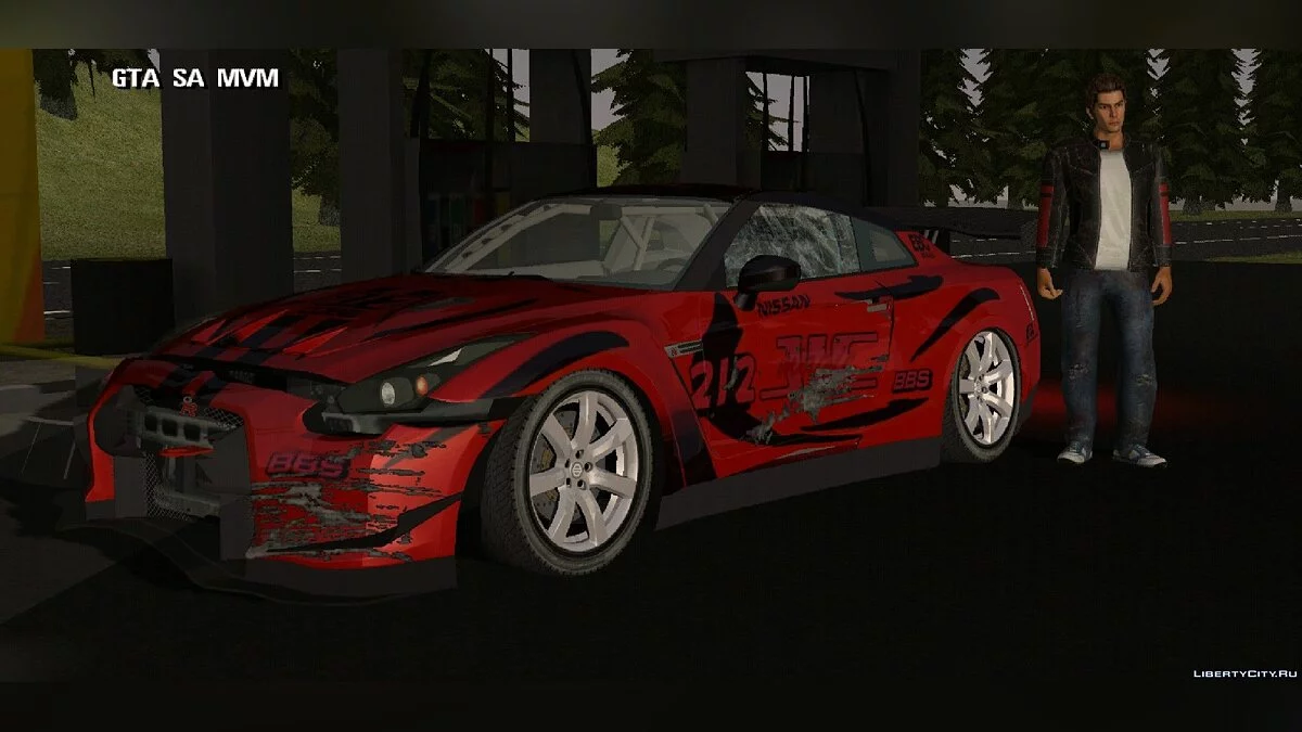 Nissan GT-R R35 + комплект винилов / GTA San Andreas (iOS, Android)