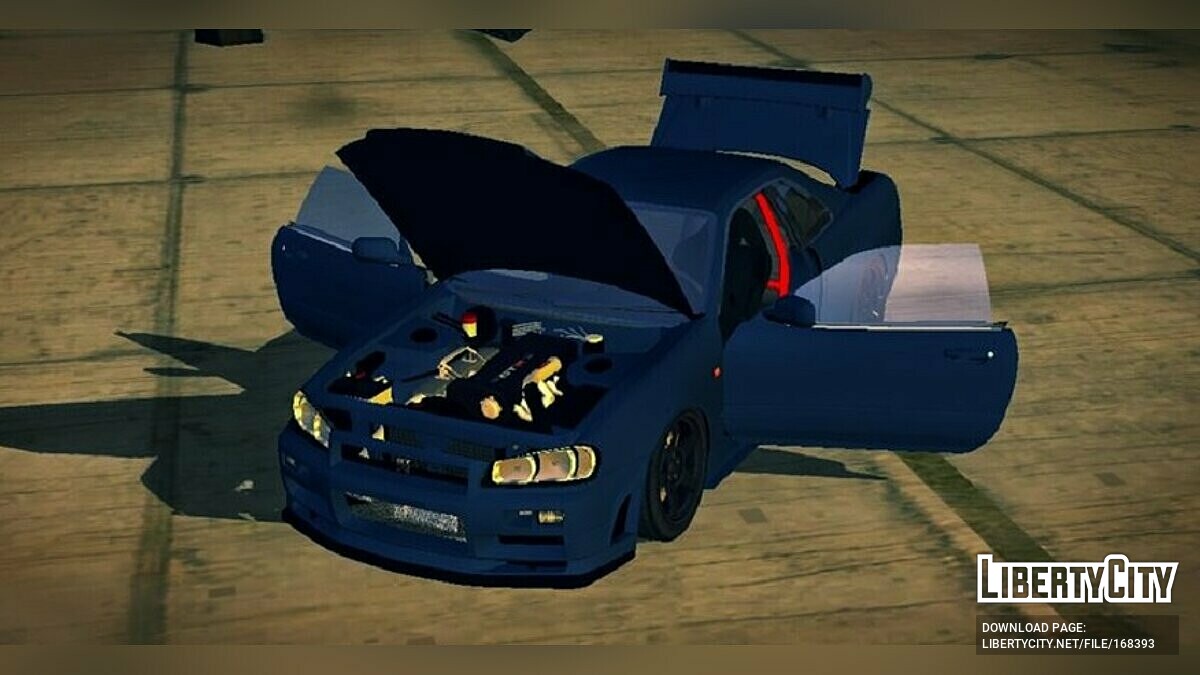 Скачать Nissan GTR R34 F4 для GTA San Andreas (iOS, Android)