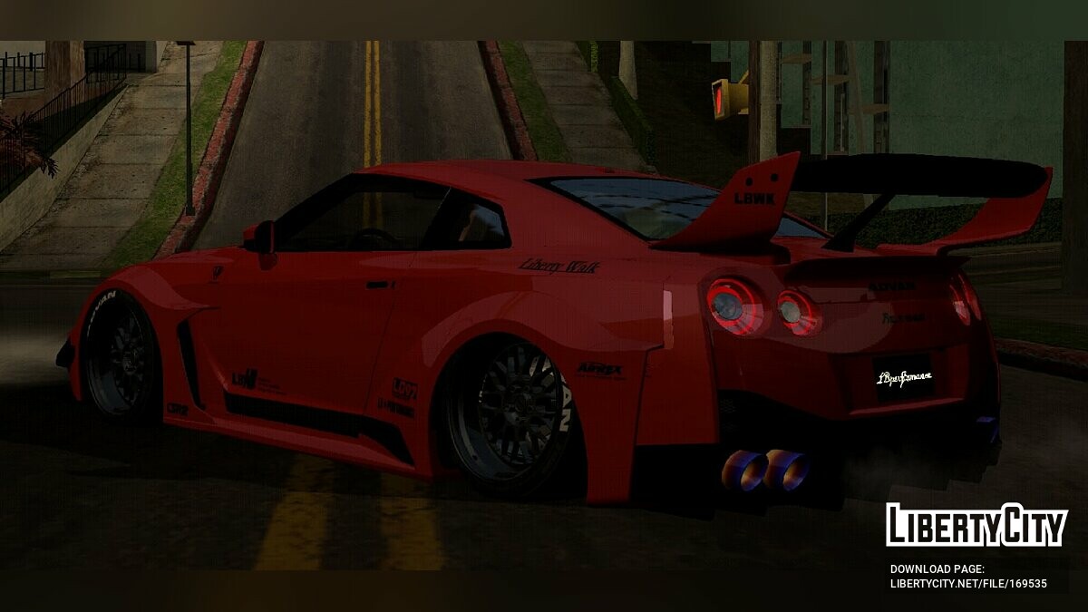 Скачать Nissan GT-R 35 для GTA San Andreas (iOS, Android)