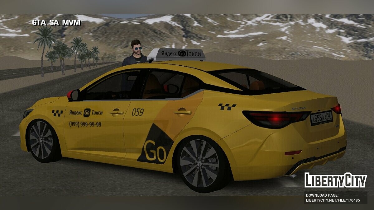 Скачать Nissan Yandex GO Taxi для GTA San Andreas (iOS, Android)