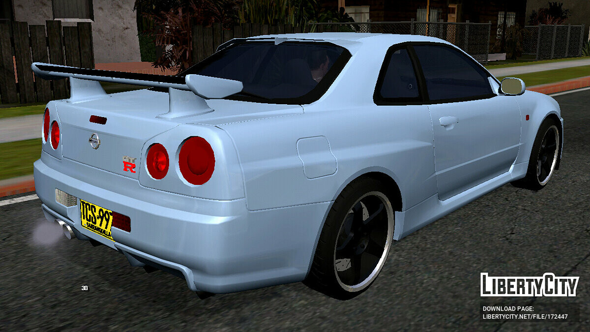 Скачать Nissan Skyline GT-R R34 (только DFF) для GTA San Andreas (iOS,  Android)