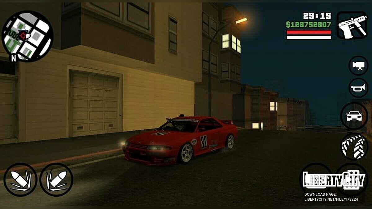 Скачать Nissan Skyline R32 (Group A) для GTA San Andreas (iOS, Android)