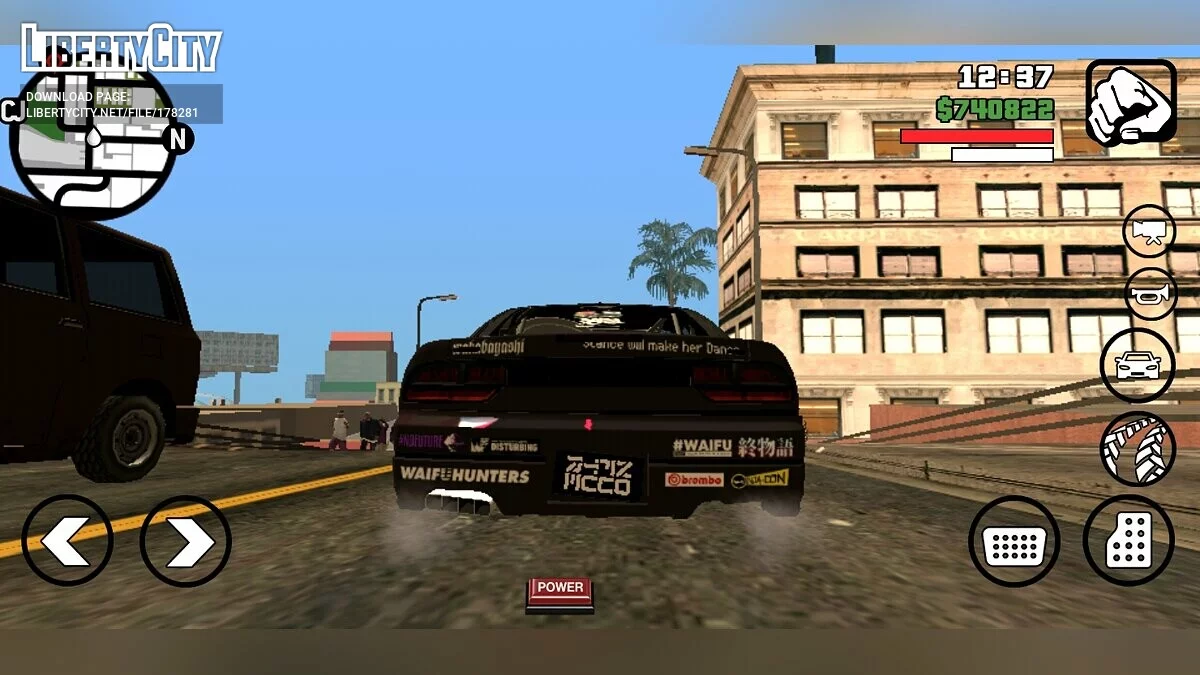 Nissan 240SX Itasha / GTA San Andreas (iOS, Android)