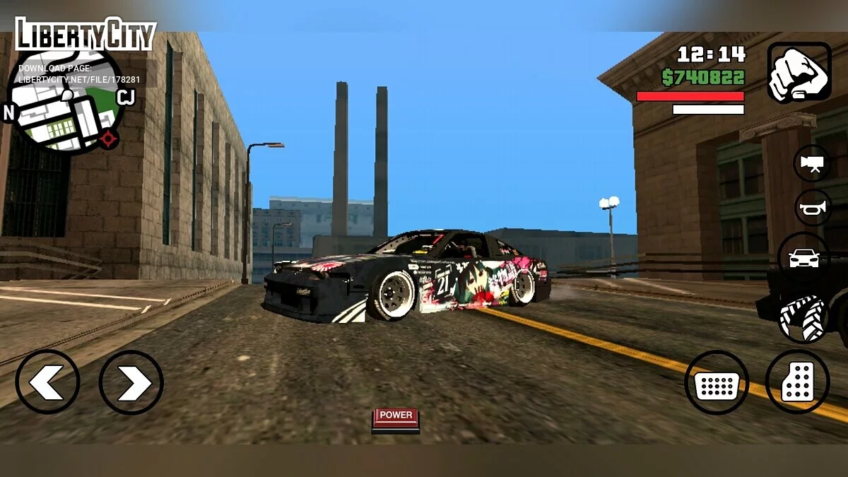 Nissan 240SX Itasha / GTA San Andreas (iOS, Android)