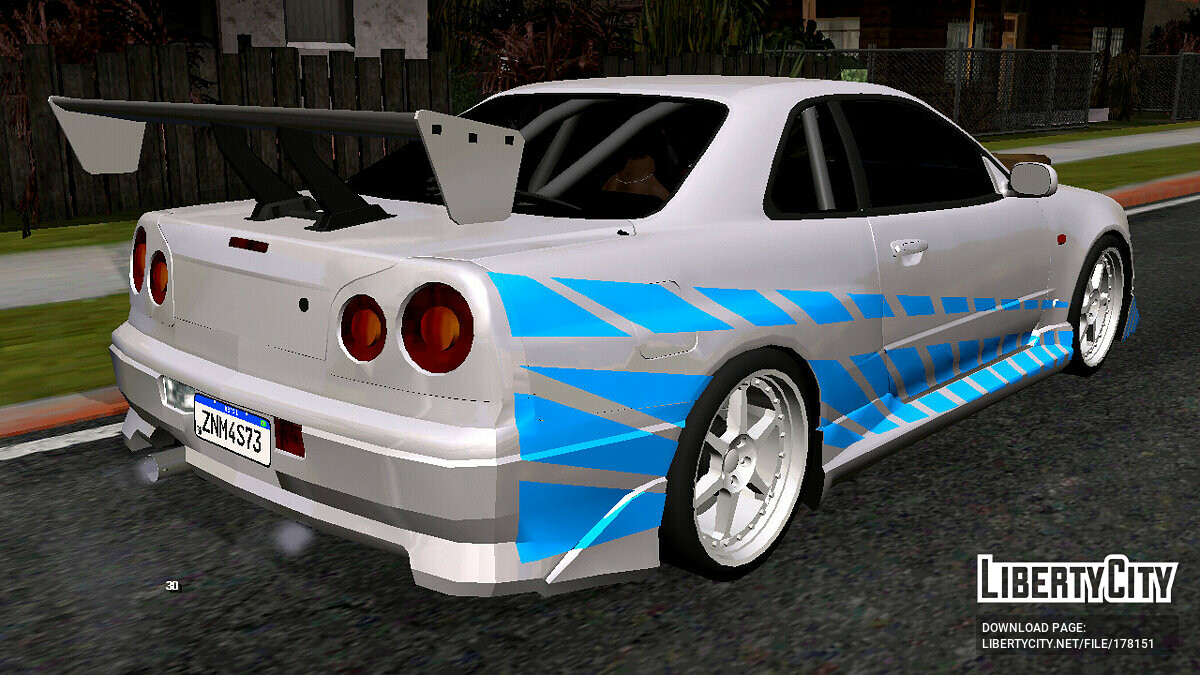 Скачать Nissan Skyline (только DFF) для GTA San Andreas (iOS, Android)