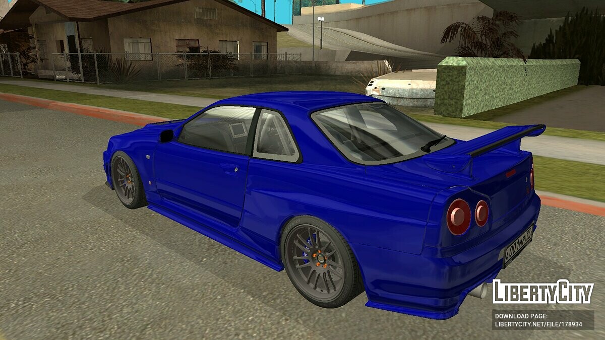 Скачать Nissan Skyline GT-R R34 2002 для GTA San Andreas (iOS, Android)