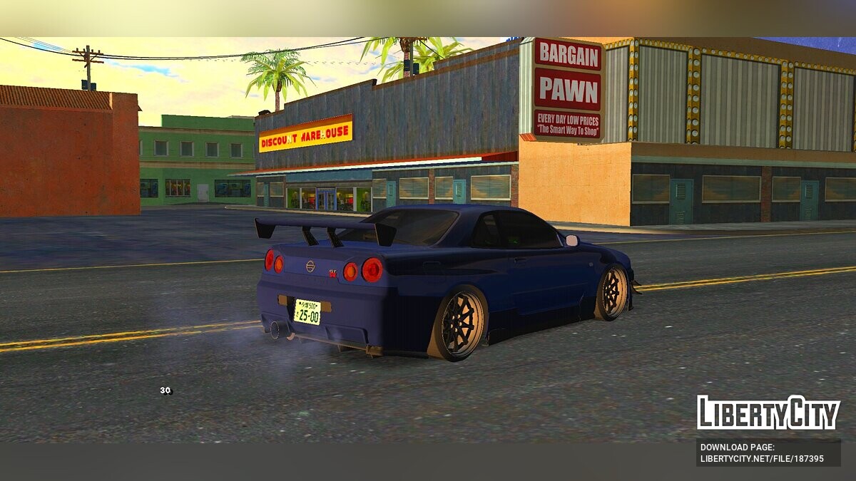 Скачать Nissan Skyline R34 (только DFF) для GTA San Andreas (iOS, Android)