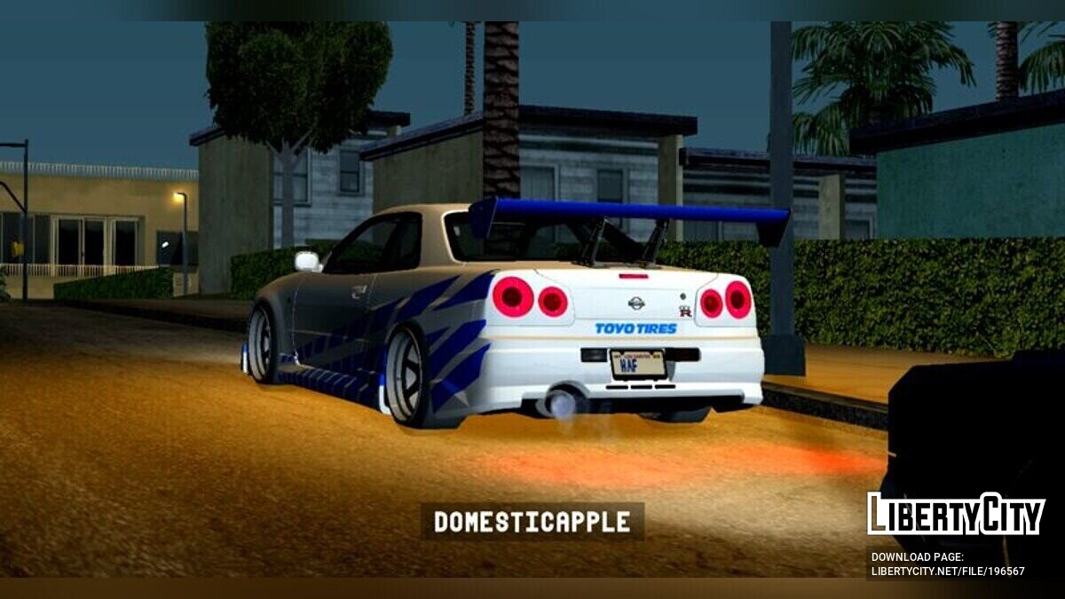 Скачать 1999 Nissan Skyline GT-R R34 для GTA San Andreas (iOS, Android)