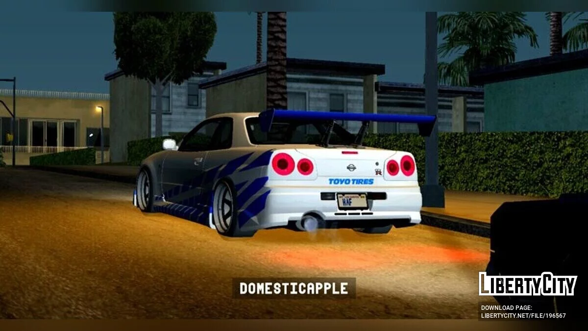 1999 Nissan Skyline GT-R R34 / GTA San Andreas (iOS, Android)