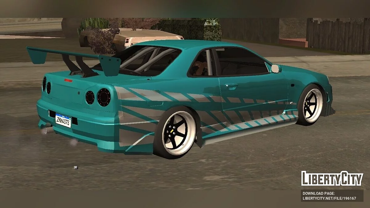 Nissan R34 V1 (только DFF) / GTA San Andreas (iOS, Android)