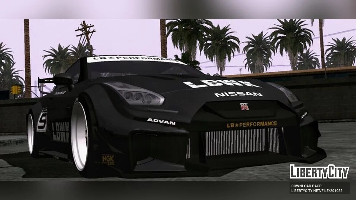 Nissan GTR35 Silhouette LBwalk (только DFF) / GTA San Andreas (iOS, Android)