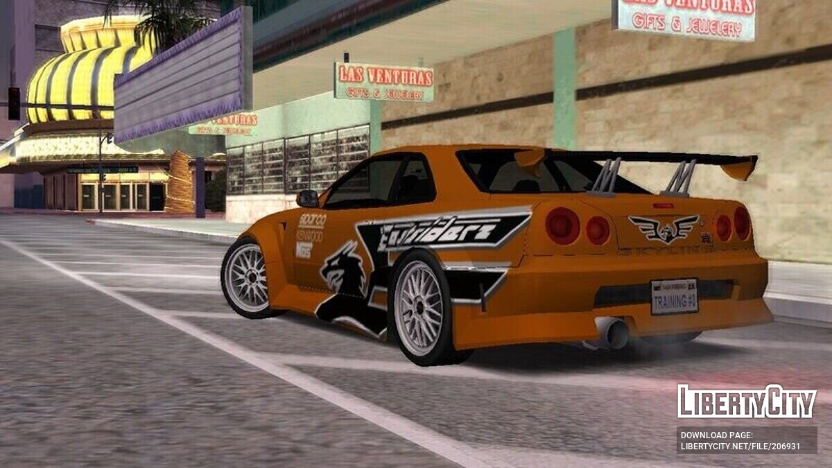 Скачать Nissan Skyline R34 (Eddie and Intro NFSU2) для GTA San Andreas  (iOS, Android)