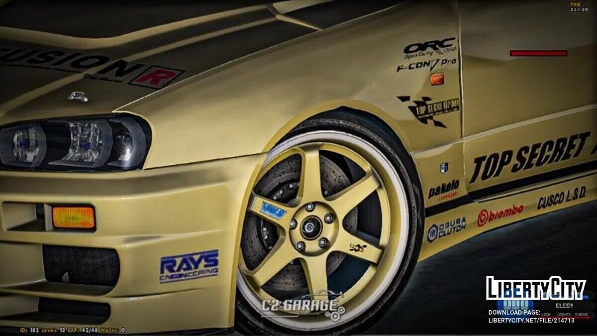 Nissan GTR-R34 TOP-SECRET Beerbaiyoke / GTA San Andreas (iOS, Android)