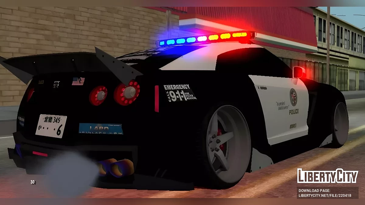 LAPD Nissan GTR / GTA San Andreas (iOS, Android)
