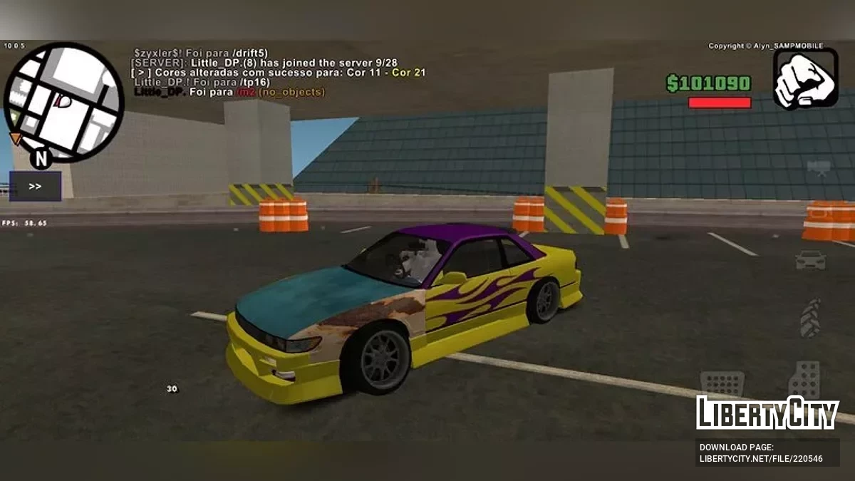 Nissan Silvia S13 Uras Type / GTA San Andreas (iOS, Android)