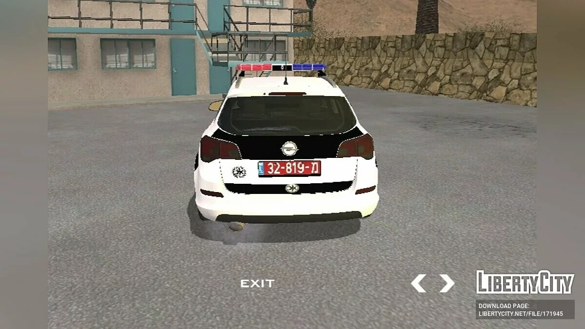 Opel Astra J - Полиция Израиля / GTA San Andreas (iOS, Android)