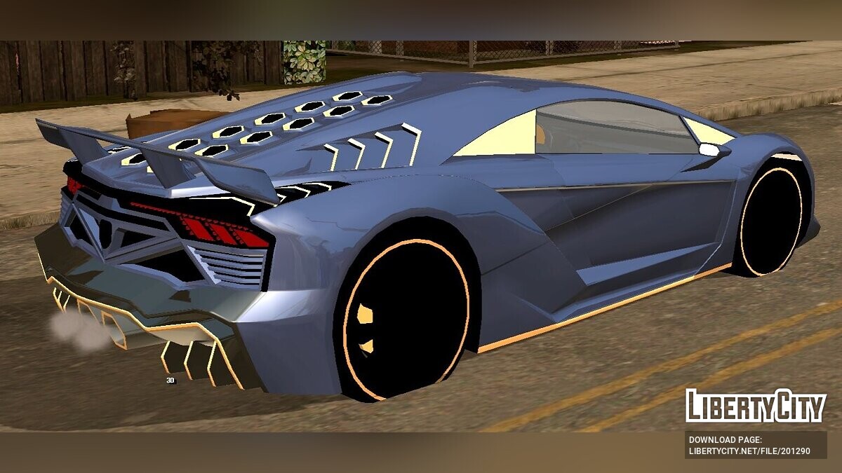 Скачать Pegassi Zentorno (только DFF) для GTA San Andreas (iOS, Android)