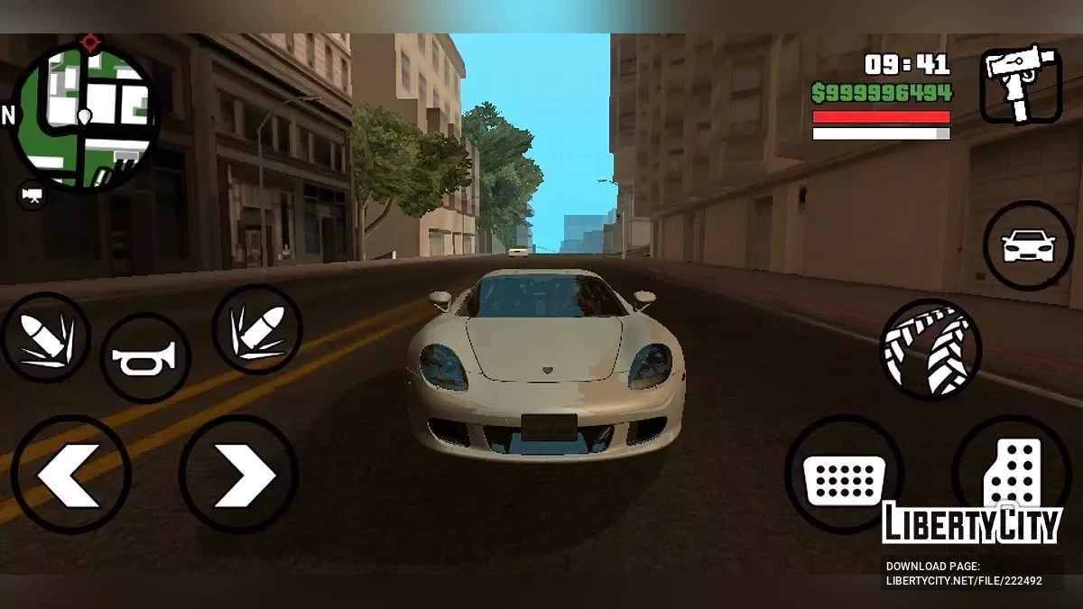 Полицейская и гоночная Porsche Carrera GT из NFS Rivals / GTA San Andreas (iOS, Android)