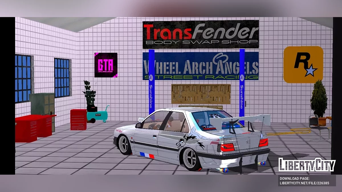 Peugeot 405 SLX (Полный тюнинг) / GTA San Andreas (iOS, Android)