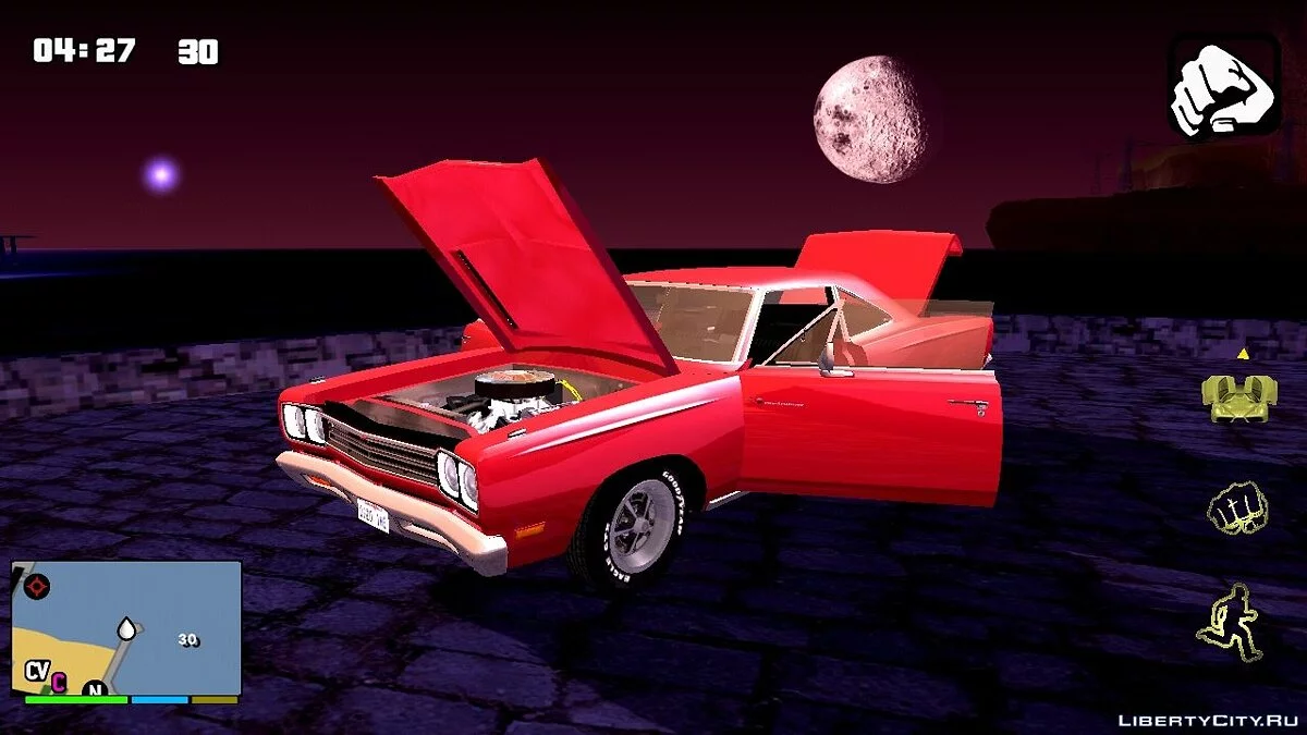 Playmouth Roadrunner  1966 года / GTA San Andreas (iOS, Android)