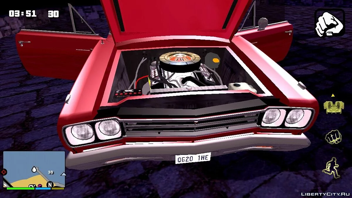Playmouth Roadrunner  1966 года / GTA San Andreas (iOS, Android)