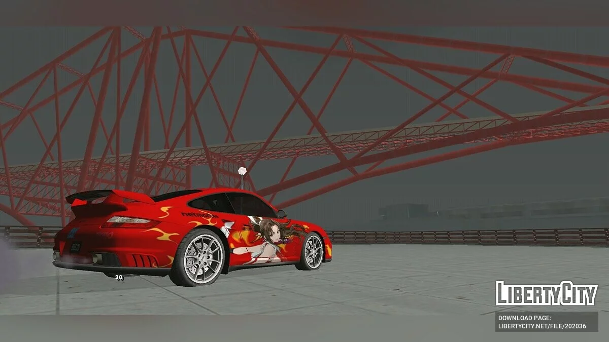 Porsche 911 GT2 Mai Shiranui Itasha / GTA San Andreas (iOS, Android)