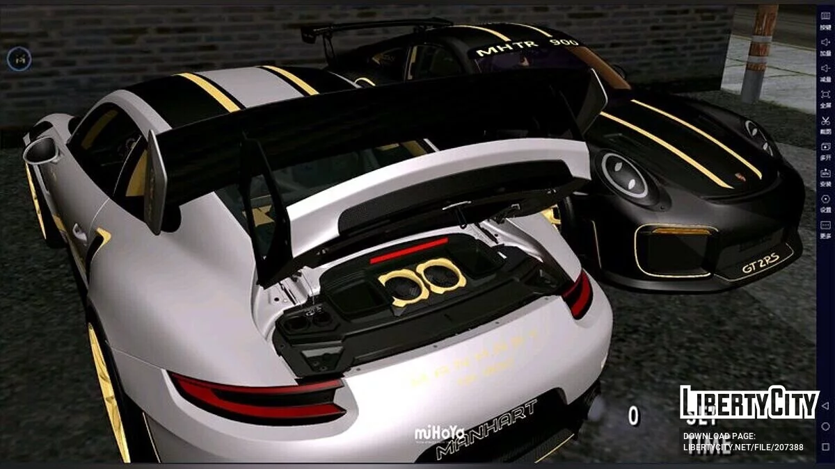 Porsche GT2RS MANHART TR900 / GTA San Andreas (iOS, Android)