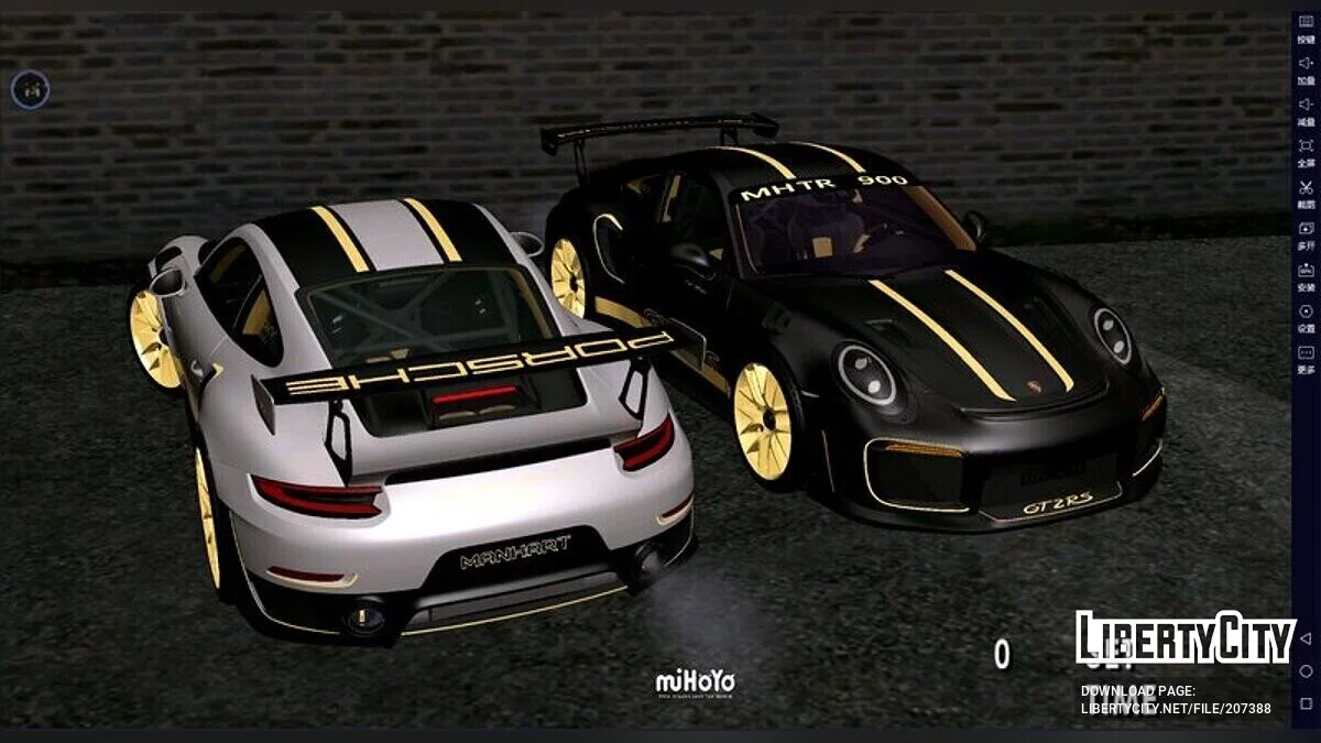 Porsche GT2RS MANHART TR900 / GTA San Andreas (iOS, Android)