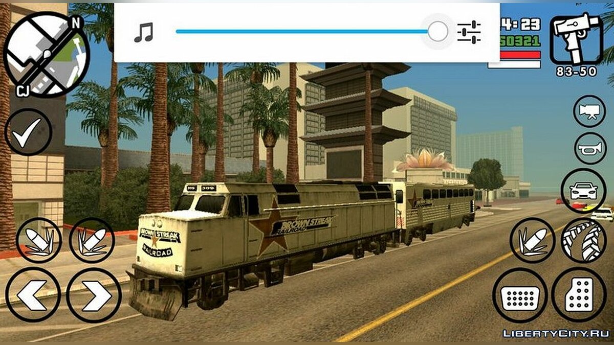 Поезд на дороге для GTA San Andreas (iOS, Android) - Картинка #1