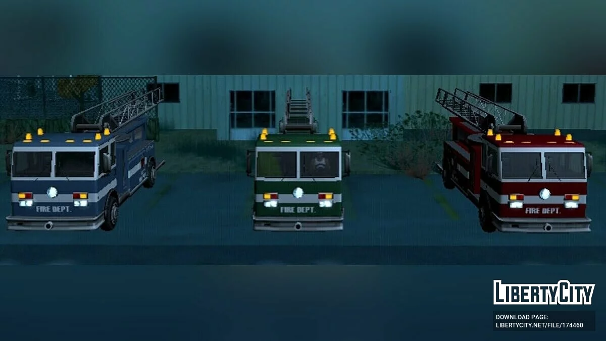 Улучшенные пожарные машины / GTA San Andreas (iOS, Android)