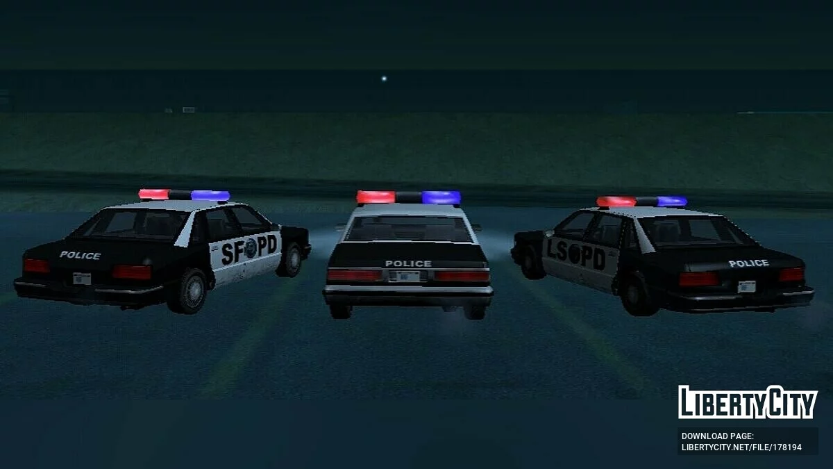 Обновлённые полицейские машины / GTA San Andreas (iOS, Android)