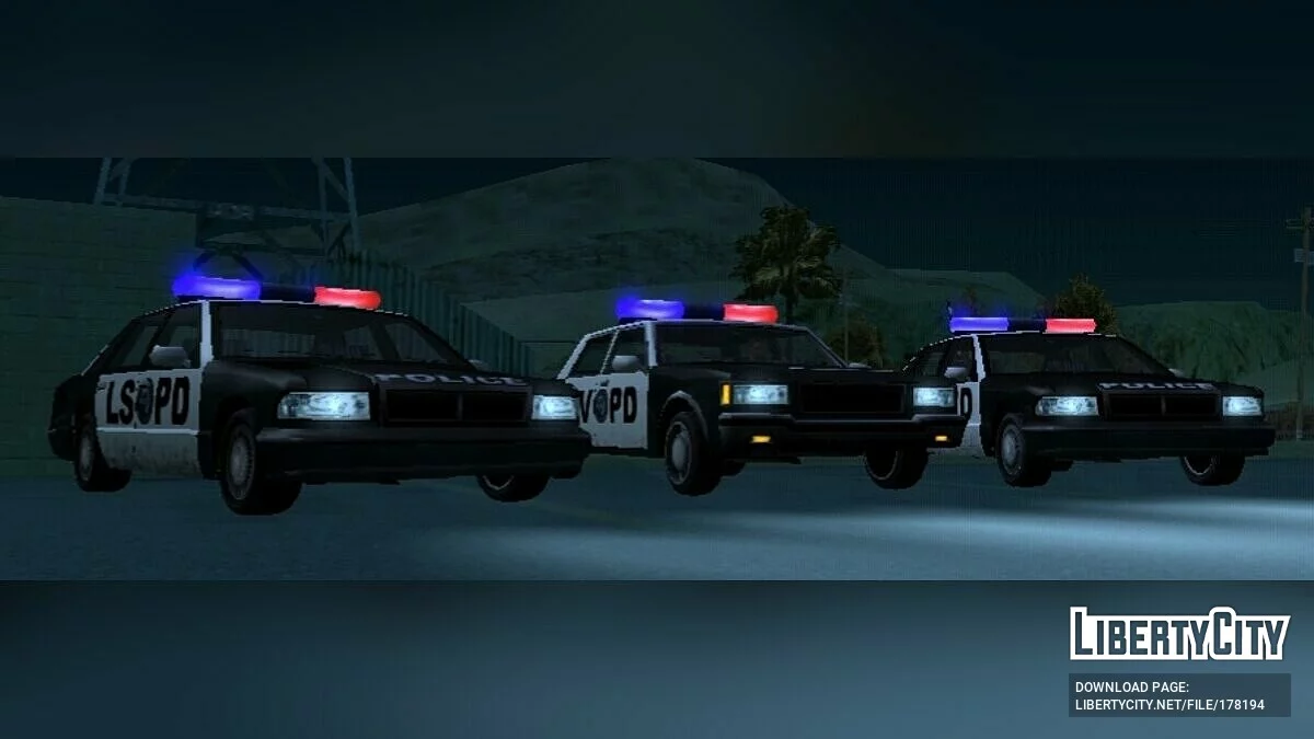 Обновлённые полицейские машины / GTA San Andreas (iOS, Android)
