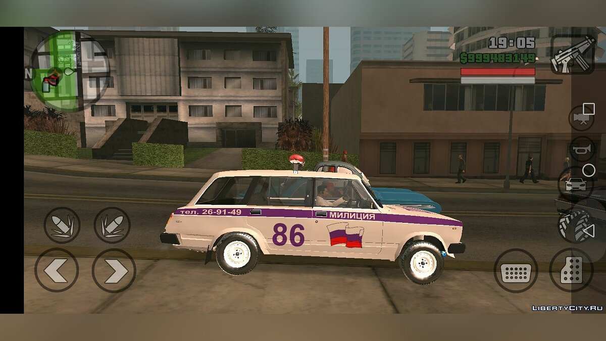 Скачать Lada Vaz 2104 Police for Mobile для GTA San Andreas (iOS, Android)