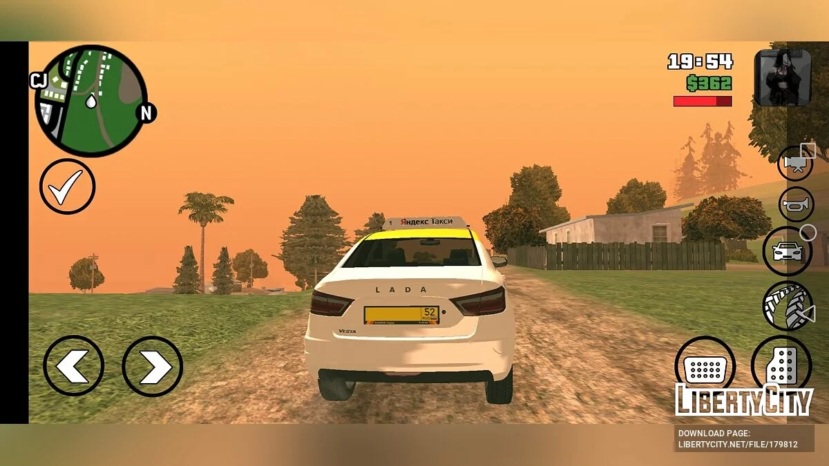 Lada Vesta Такси / GTA San Andreas (iOS, Android)